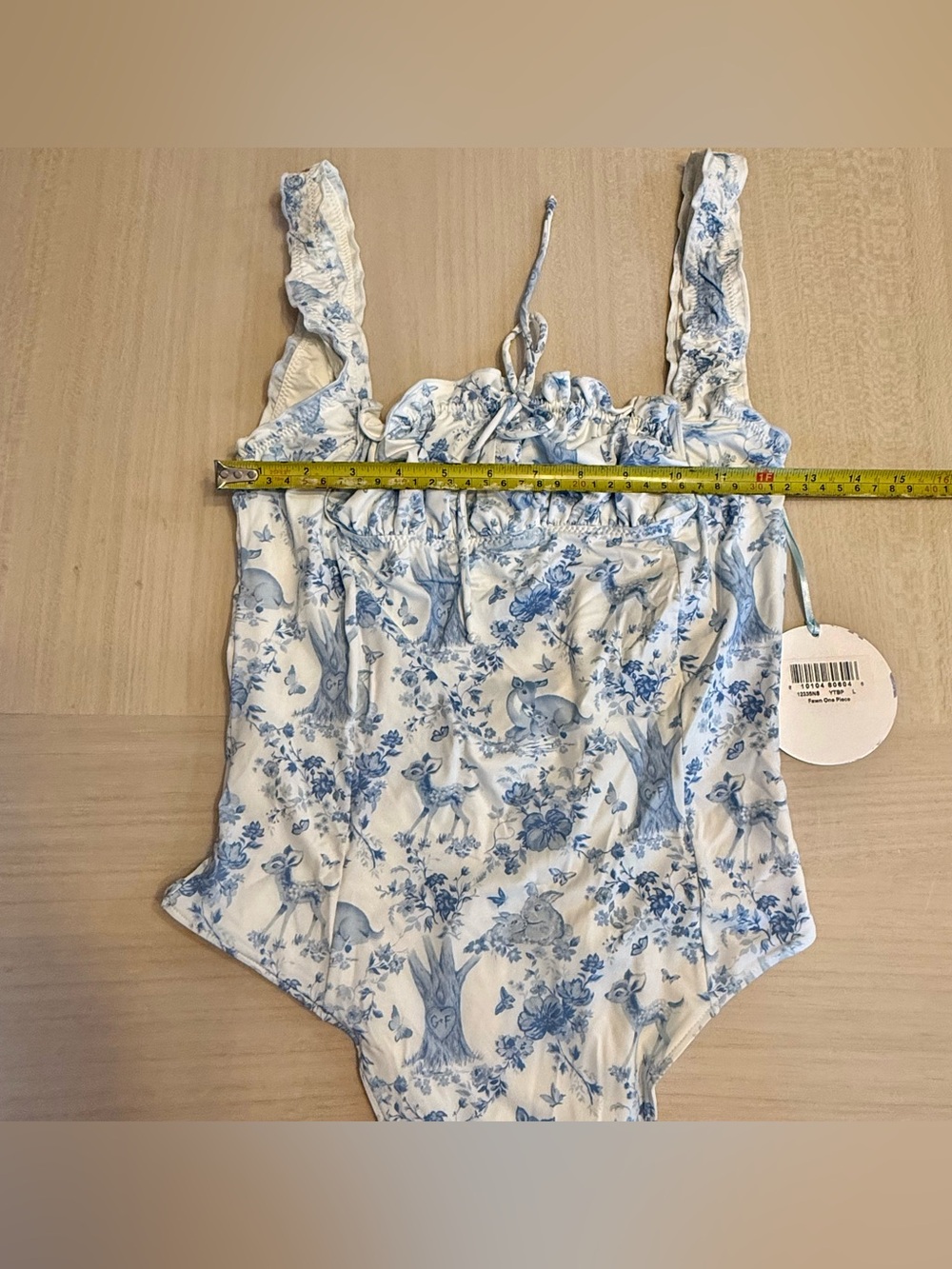 Frankie's Bikinis Gigi Hadid Fawn One-Piece Milkmaid Hat Bandana Scarf Swimsuit - Picture 8 of 16